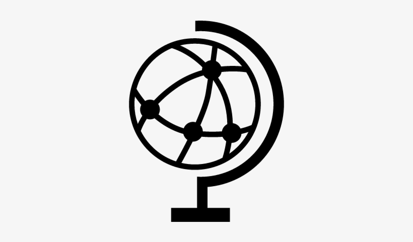 Earth Globe Vector - Connected World Icon Png, transparent png #2243424
