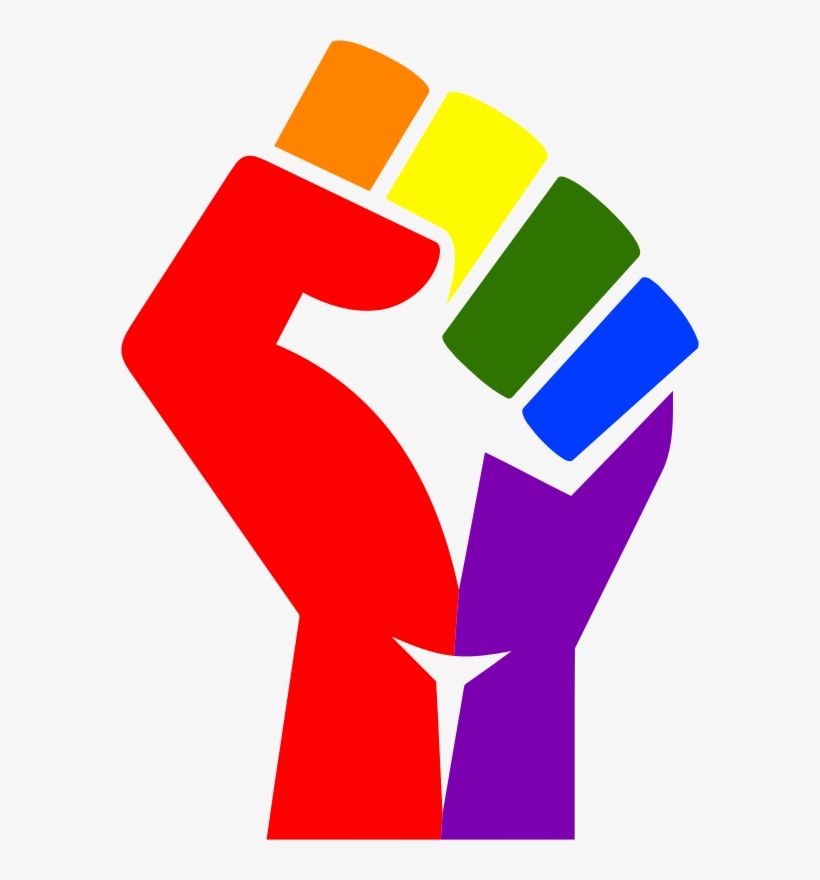 Lgbt Fist By Andybundy Png - Rainbow Fist, transparent png #2243685