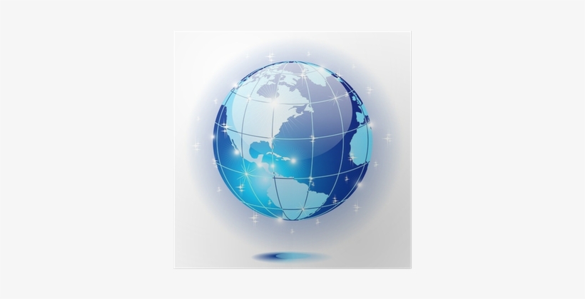 Mondo Globo Cristallo Blu Crystal Blue World Globe - Design, transparent png #2243952