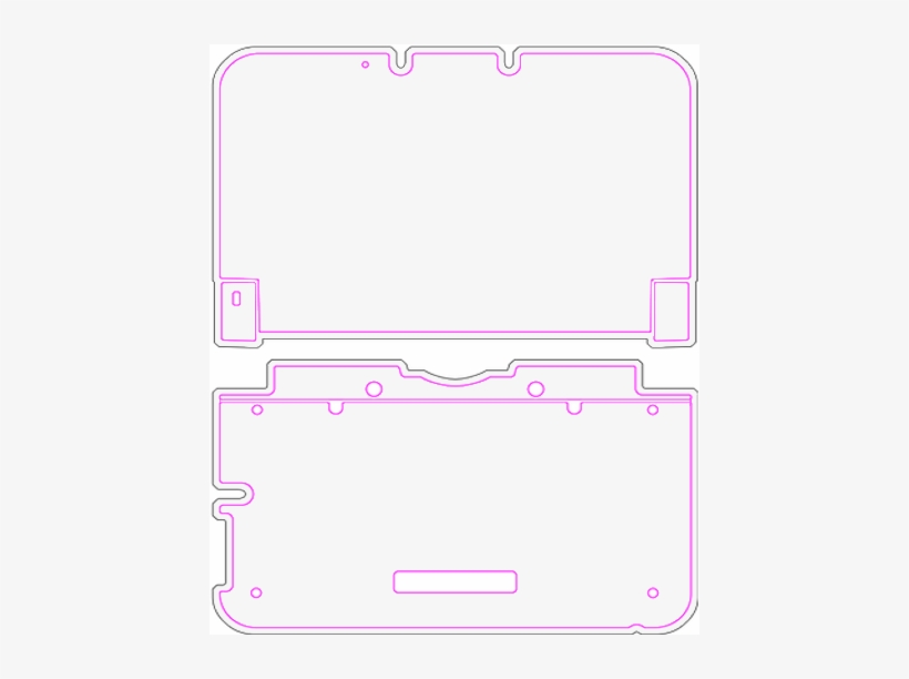 3ds Xl Skin Templates - Template Skin 3ds Xl Png, transparent png #2244677