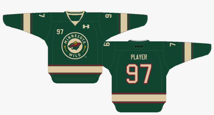 Wild - Minnesota Wild Jersey Template, transparent png #2244747