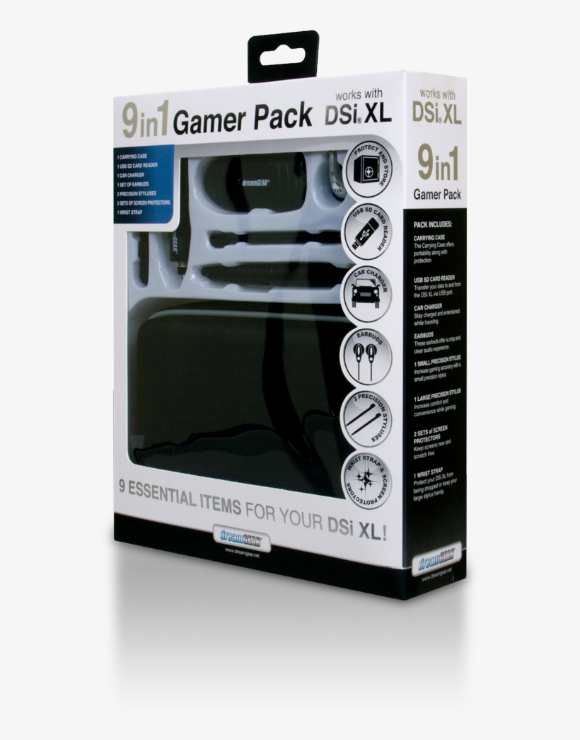 Dreamgear 9 In 1 Gamer's Pack For Dsi Xl Accessory, transparent png #2244821