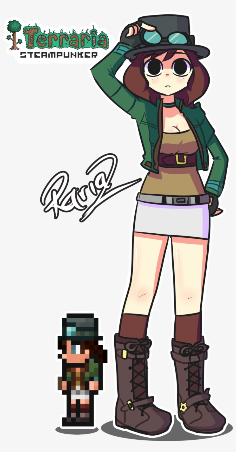 Terraria Steampunker By Rariaz - Terraria Steampunker, transparent png #2245028