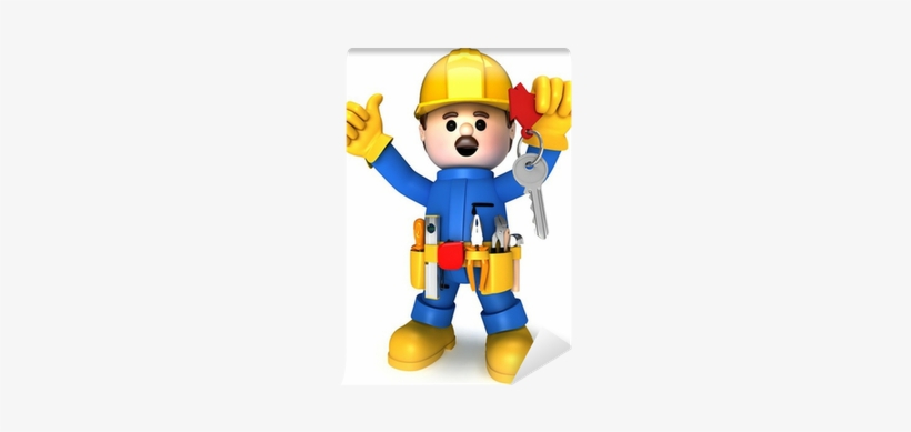 Fully Equiped Craftsman Mascot Vinyl Wall Mural • Pixers® - Drawing, transparent png #2245294