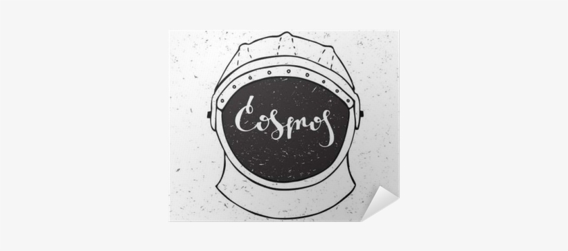 Astronaut Helmet With Inscription Cosmos In The Center - Astronaut, transparent png #2245577