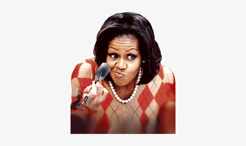 Michelle Obama Face Png Royalty Free Library - Michelle Obama Eating Fast Food, transparent png #2245927