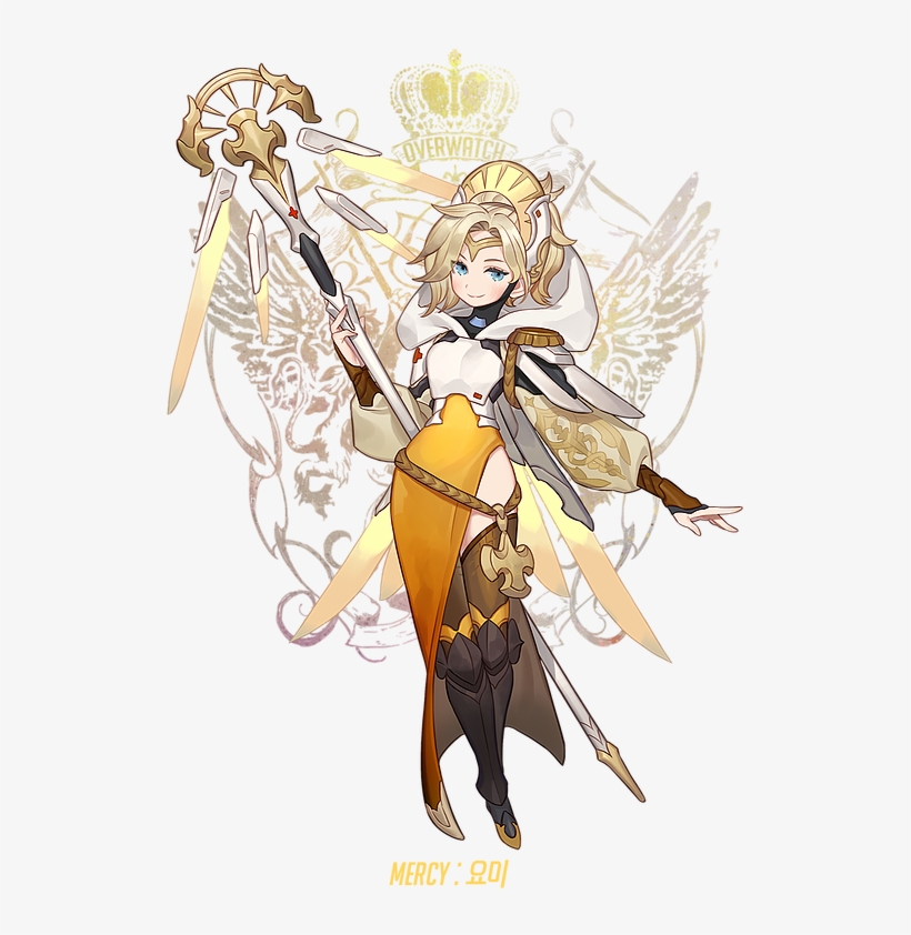 Owfantasia Overwatch Drawings, Overwatch Fan Art, Overwatch - Fantasy Mercy Overwatch, transparent png #2245929