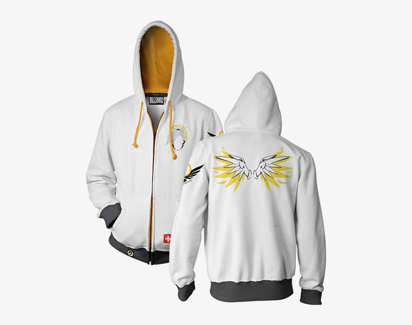 Overwatch Ultimate Mercy Zip-up Hoodie & Free Overwatch - Overwatch Ultimate Mercy Hoodie, transparent png #2246180