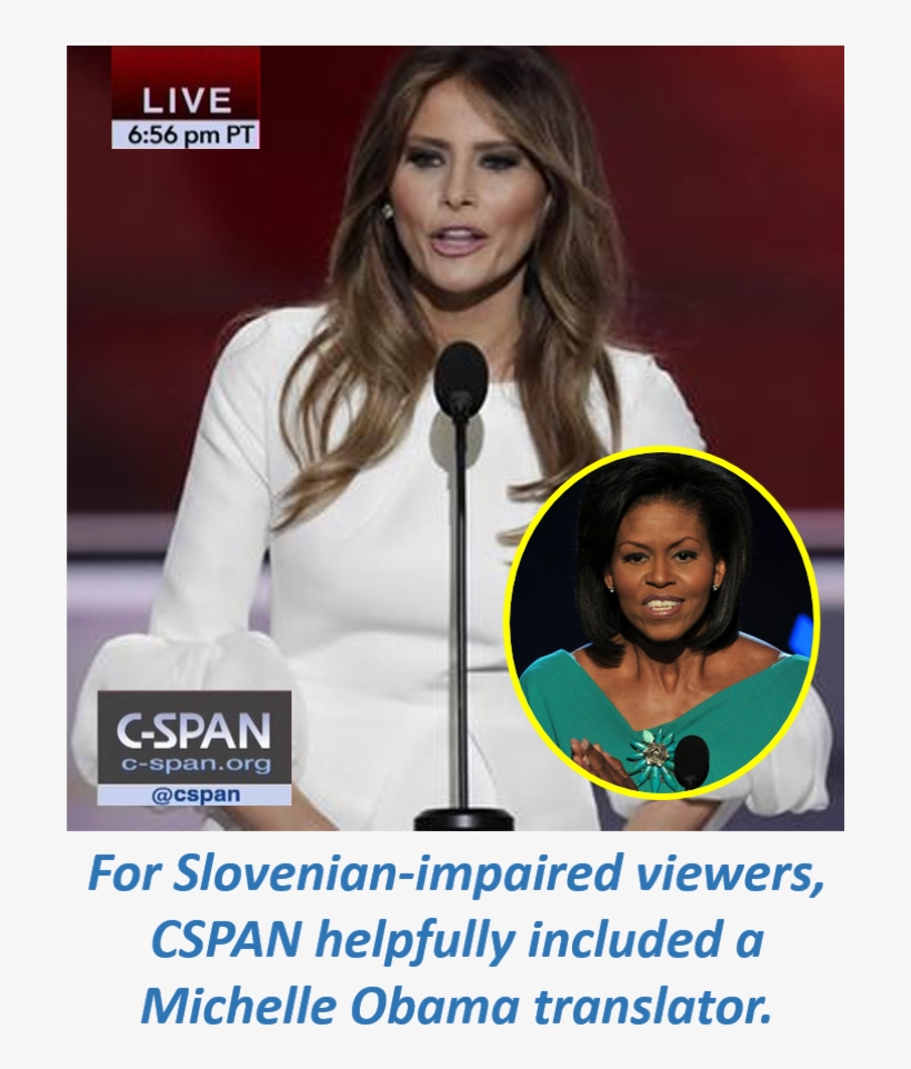 Melania Michelle - Melania Trump Speech Copy, transparent png #2246261
