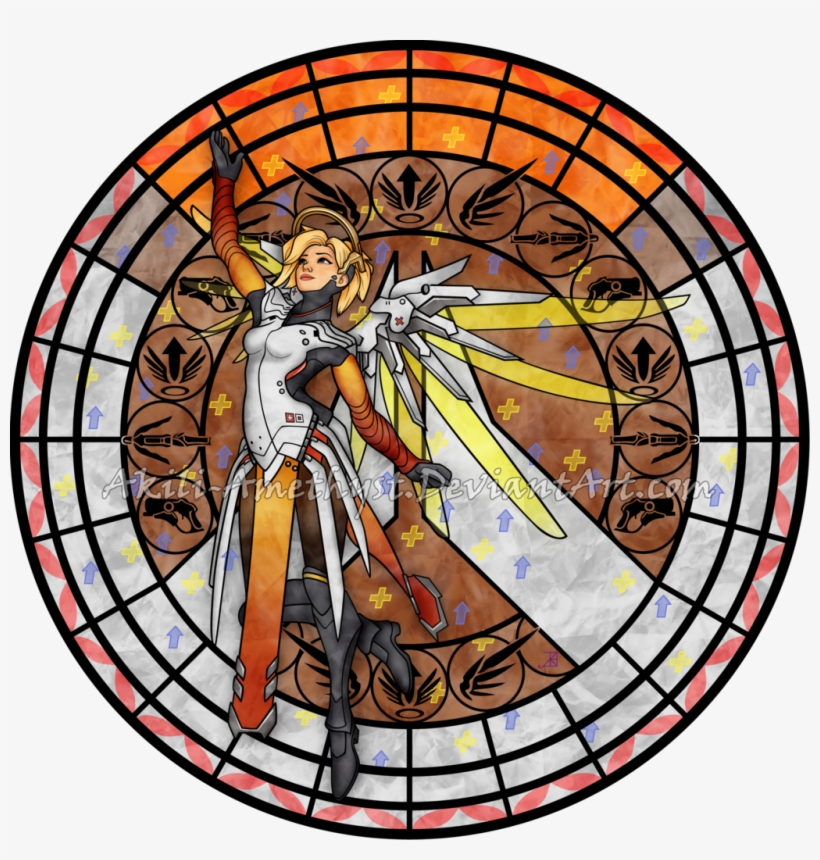 Overwatch Stained Glass Stained Glass Window - Overwatch Stained Glass, transparent png #2246416