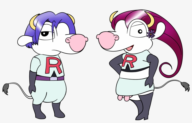 Cowsplay - Team Rocket - Cartoon, transparent png #2246508