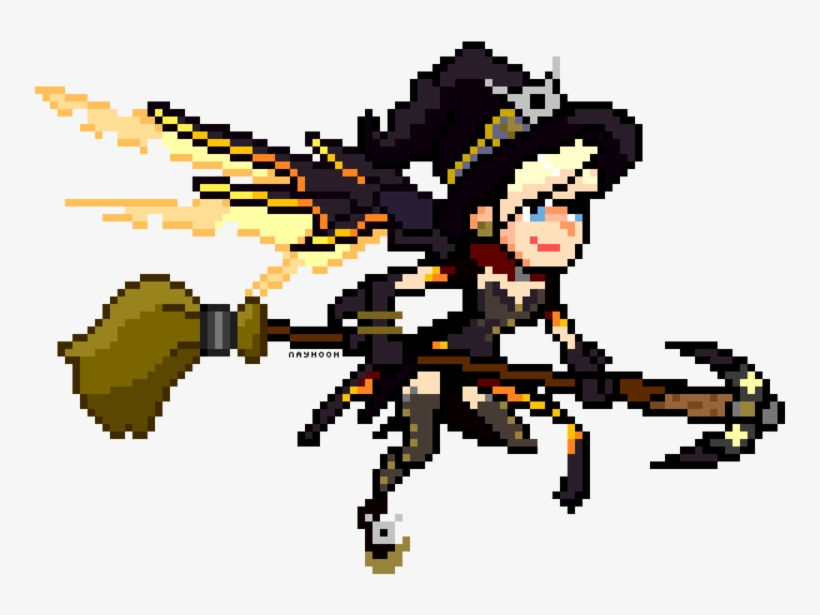 Banner Royalty Free Transparent Mercy Pixel - Witch Mercy Pixel Spray, transparent png #2246780