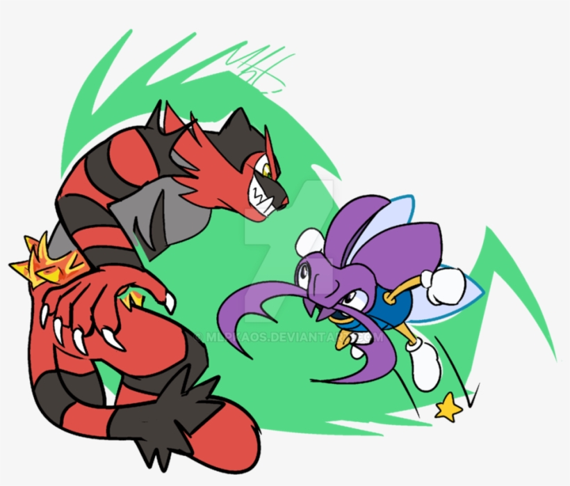 Incineroar Vs Bugzzy - Cartoon, transparent png #2247431