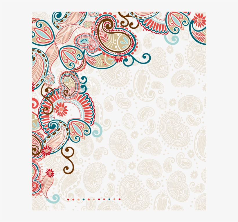 Paisley Border Png Clip Black And White Download - Design For Notebook Borders, transparent png #2249042