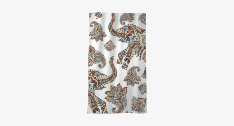 Watercolor Ethnic Elephant With Paisley Elements Background - Paisley, transparent png #2249045
