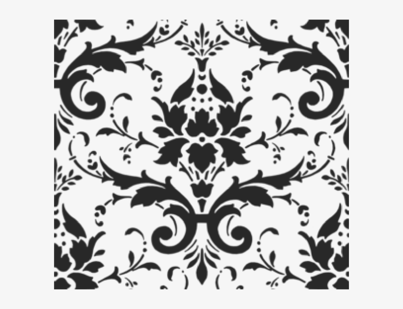 Damask Clipart Paisley - White And Purple Damask, transparent png #2249297