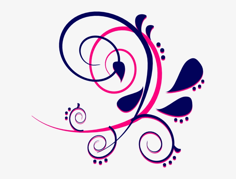 Paisley Curves Blue Clip Clipart Freeuse - Designs For Chart Boundary, transparent png #2249357