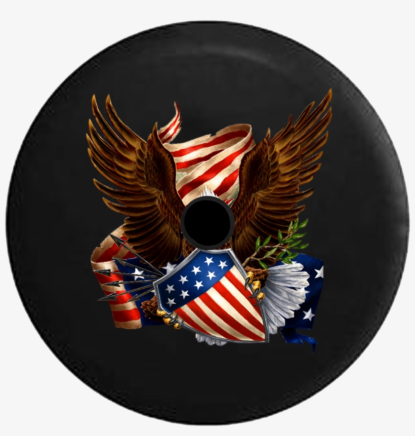 Jeep Wrangler Jl Backup Camera Day Realistic Us Army - America Patriotic Eagle Shirt, transparent png #2249666