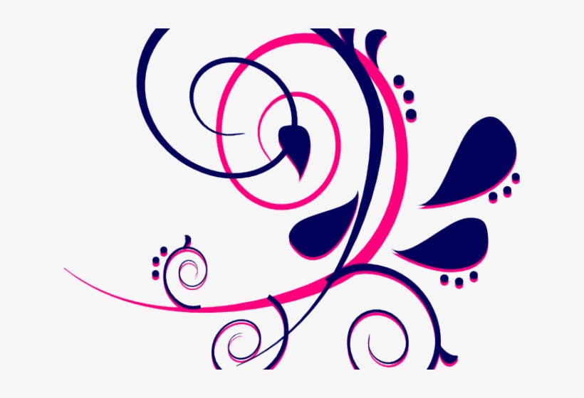 Curve Clipart Pink Paisley - Dark Purple Flower Clip Art, transparent png #2249667
