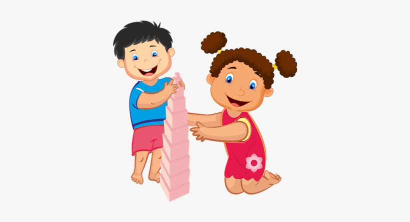 Playing Clipart Montessori Kid - Cartoon Images Of Montessori, transparent png #2249760