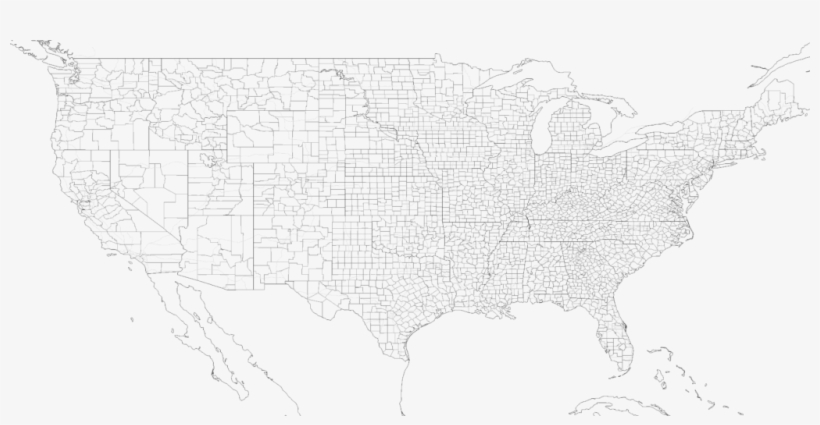 Us Blank County Map World Maps Best Of For Us Blank - Map, transparent png #2250354