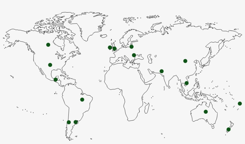 Blank World Map Large Dots - World Map Outline Png, transparent png #2250384