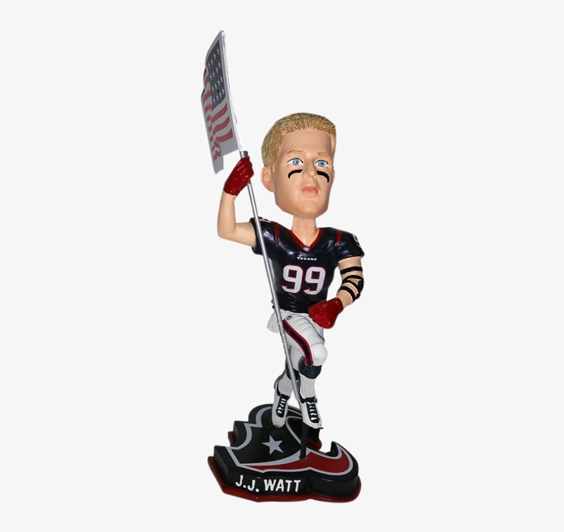 Jj Watt Houston Texans Usa Flag Bobblehead - Figurine, transparent png #2250466