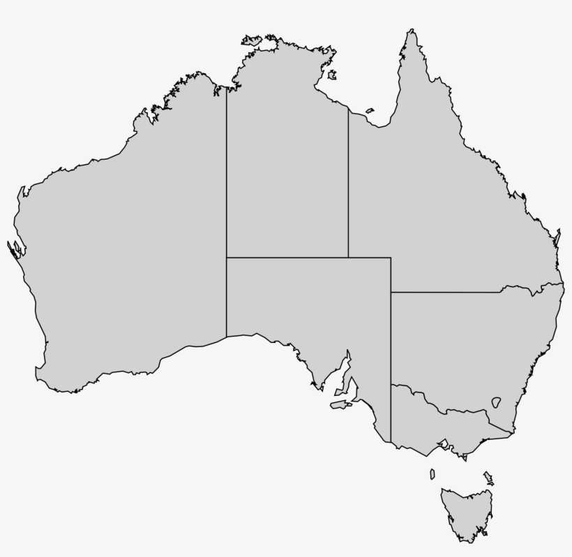 Australian States Map 17 Excellent Outline File Australia - Australia Map Svg, transparent png #2250561