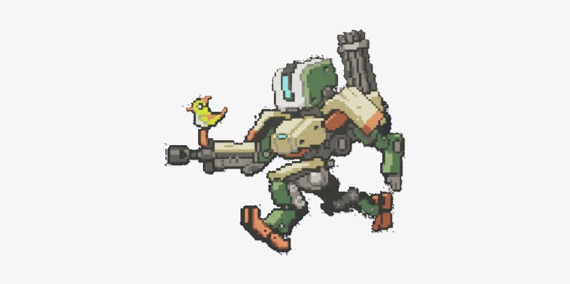 The Reinhardts Must Have Reduced Cooldowns, Quicker - Overwatch Bastion Pixel Spray, transparent png #2250632
