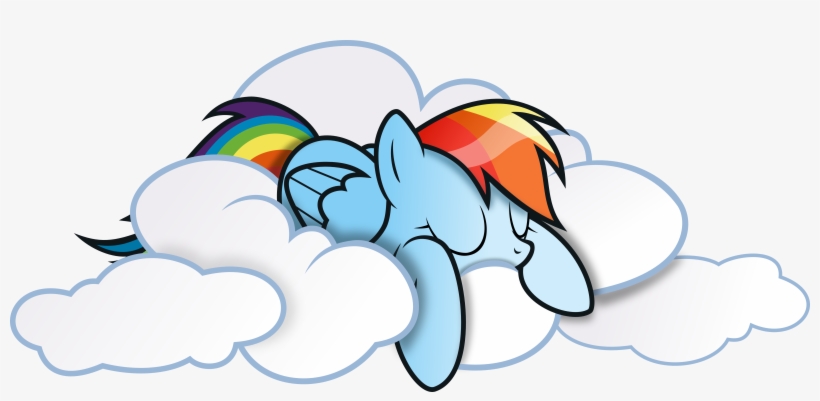 Rainbow Dash On Cloud Little Pony Friendship Is Magic - Rainbowdash Poster, transparent png #2251570