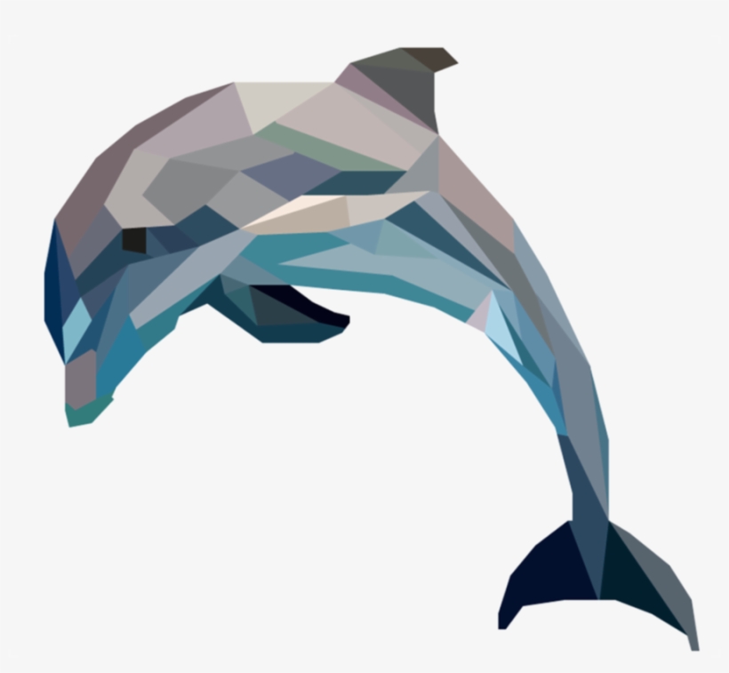 Geometric Dolphin Clipart Geometry Miami Dolphins - Geometric Dolphin, transparent png #2251574