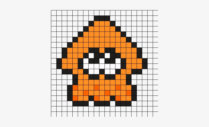 Splatoon Squid Perler Bead Pattern もっと見る Pixel Art