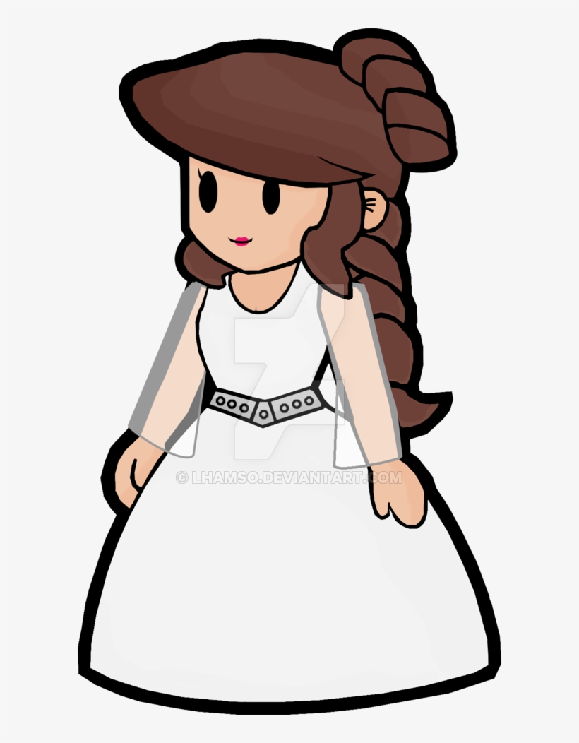 Princess Leia Star Wars Clipart - Paper Mario Paper Princess, transparent png #2252366