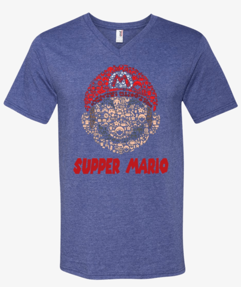 Mario Head Brothers Retro Gaming Parody Shaped Mashup - M.s. Doesn't Have Me!! V-neck, transparent png #2252386