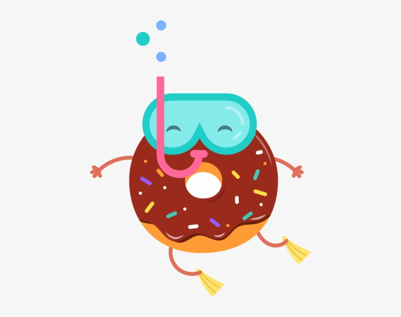 Snorkling Donut Peep - Doughnut, transparent png #2252669