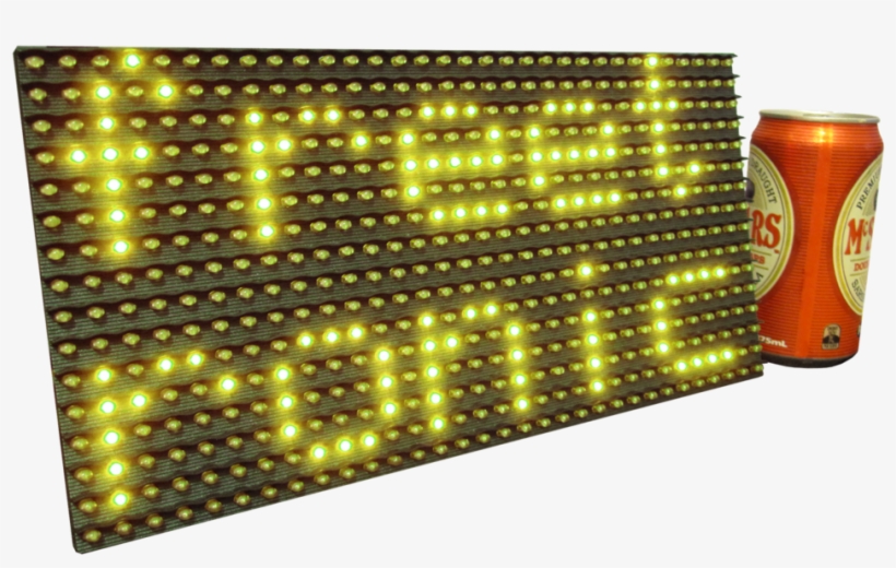 Yellow Led Dot Matrix Display Panel - Yellow Led Dot Matrix Display Panel 32x16 (512 Leds), transparent png #2252894