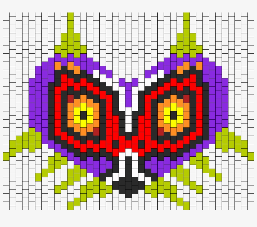 Majoras Mask Skull Kid Bead Pattern - Mayday Parade Heart, transparent png #2253509