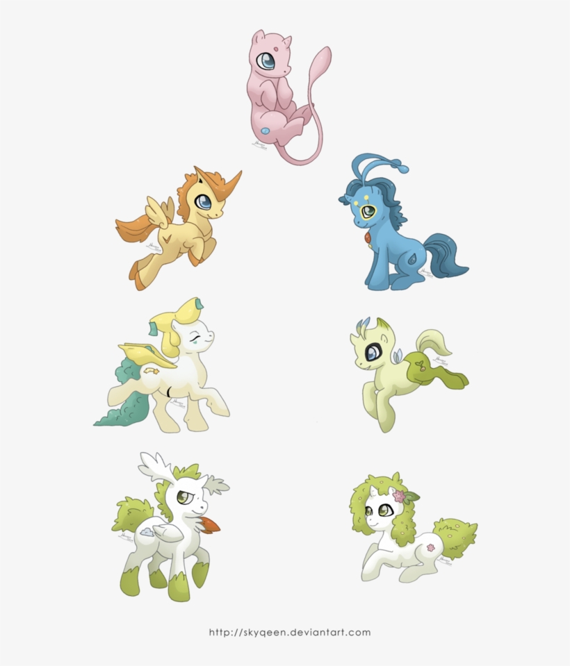 Mysweetqueen, Celebi, Crossover, Jirachi, Manaphy, - My Little Pony: Friendship Is Magic, transparent png #2254372
