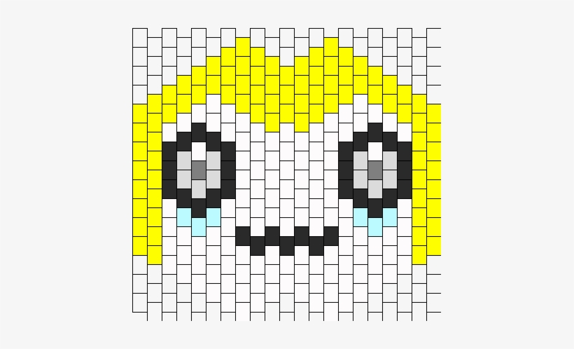 Jirachi Mask Bead Pattern - Kandi Heart Mask Pattern, transparent png #2254446