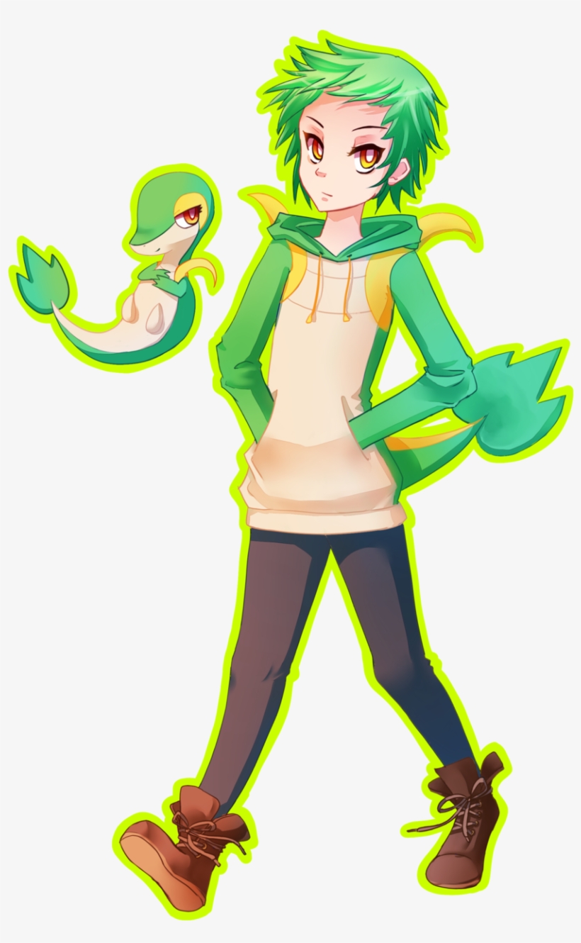 Snivy Gijinka By Nanidani On Deviantart - Pokemon Snivy Humano, transparent png #2254565