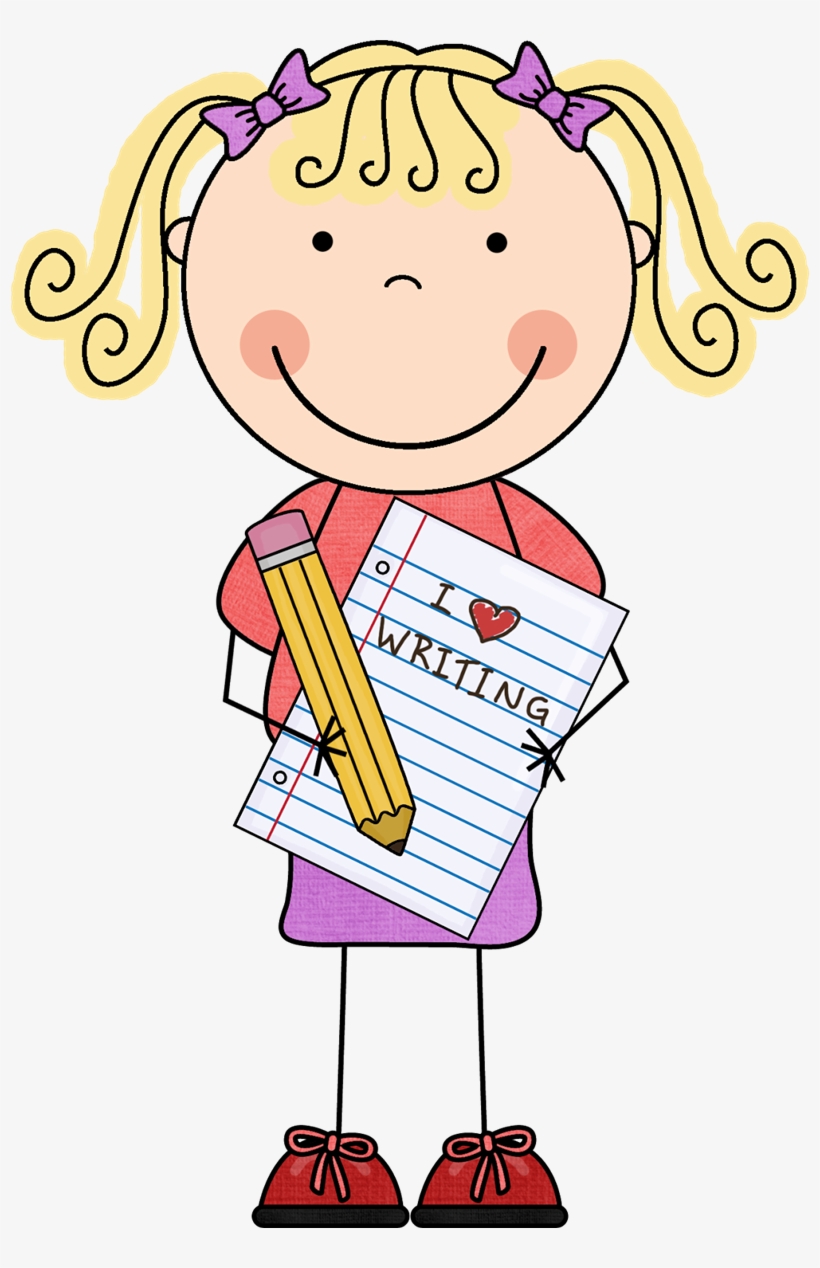 Clarke, Ginger - Clip Art Girl Writing, transparent png #2255031