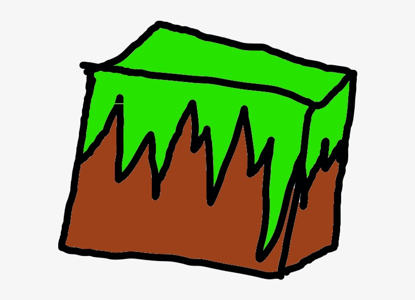 Transparent Blocks Cartoon - Minecraft Cartoon Block, transparent png #2255314