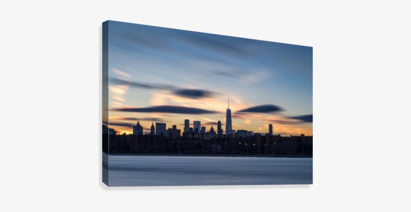 Sunset Over Lower Manhattan And World Trade Center - Brooklyn Bridge, transparent png #2256318