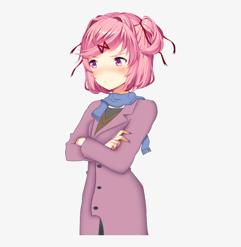 It's Getting Chilly Outside, Natsuki - Doki Doki Literature Club Beach, transparent png #2256535