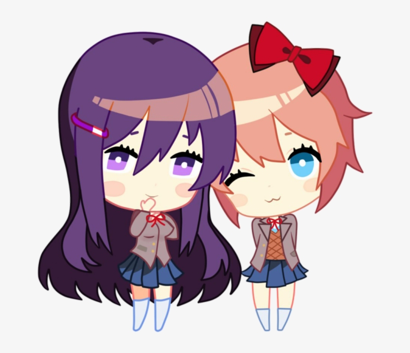 #yuri #monika #sayori #нацуки #моника #natsuki - Doki Doki Literature Club Fanfiction, transparent png #2256655