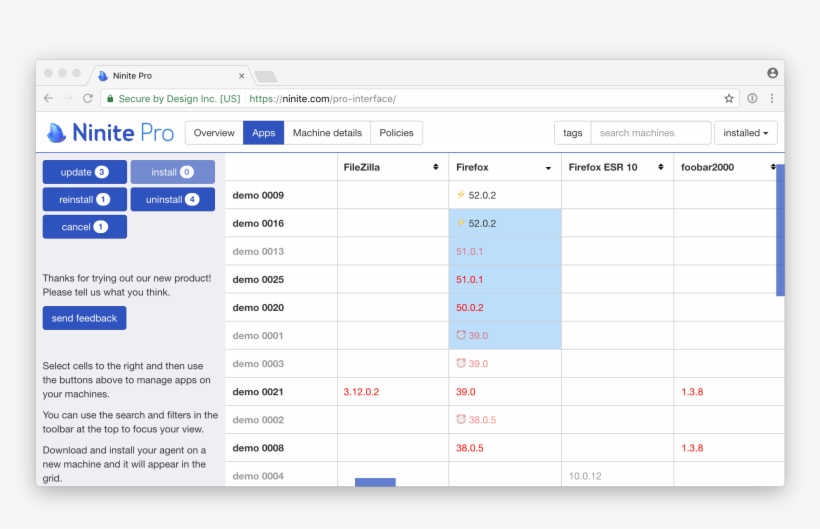 Ninite Pro's New Web Interface - Ninite Pro Interface, transparent png #2257507
