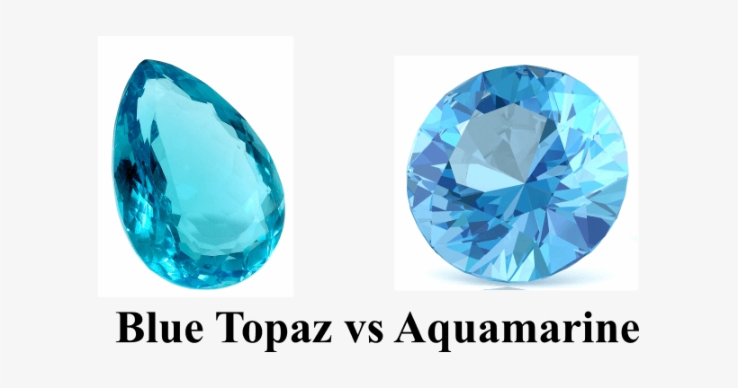 Blue Topaz Vs Aquamarine Side By Side - Aquamarine Topaz, transparent png #2257580