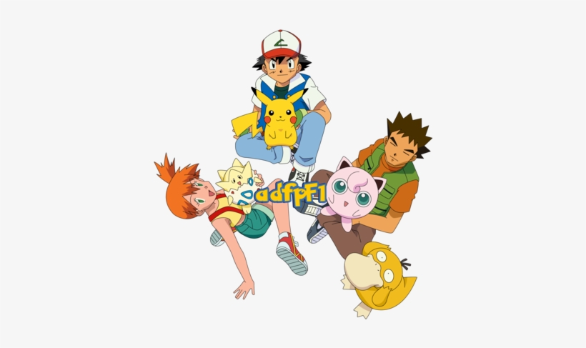 Ash, Misty, Brock Y Pokemon By Adfpf1 On Deviantart - Ash Misty Brock Pikachu, transparent png #2258678