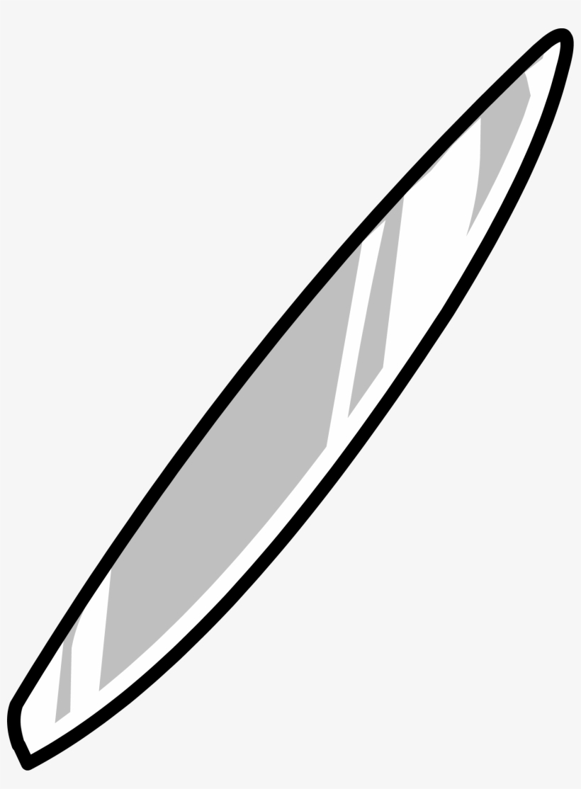 Silver Surfboard - Club Penguin Surfboard, transparent png #2258730