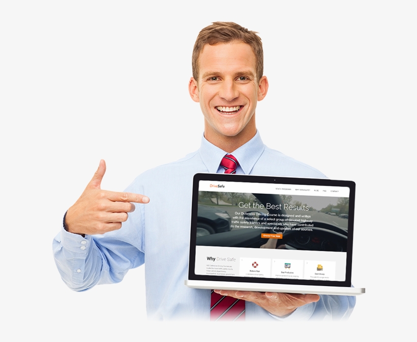 Great Benefits With Drivesafe - Man Using Laptop Png, transparent png #2258765